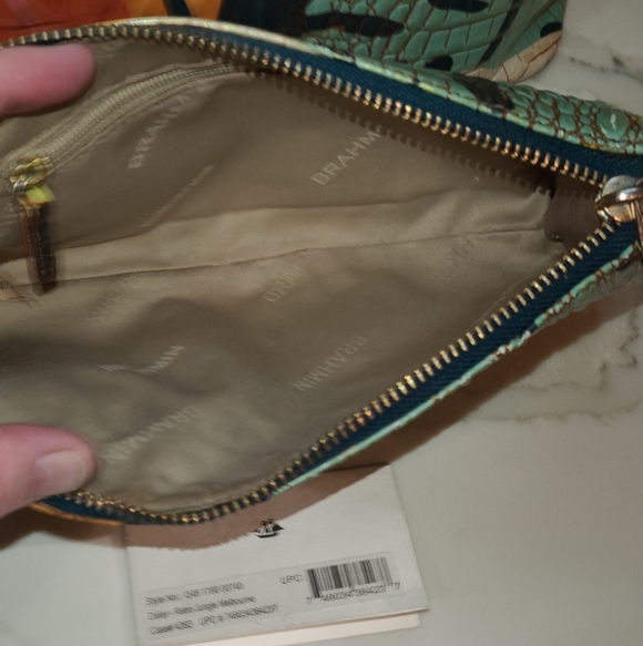 Brahmin Large Duxbury Retro Jungle Melbourne satchel with matching wristlet EUC - Picture 15 of 16